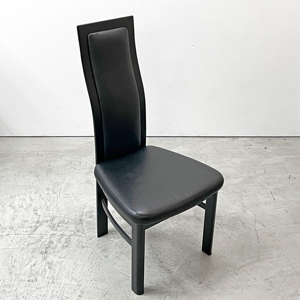 カリモク karimoku アームレスチェア CE3505BB ハイバックダイニングチチェア ブナ材 ブラック 参考定価￥45,600- A ●