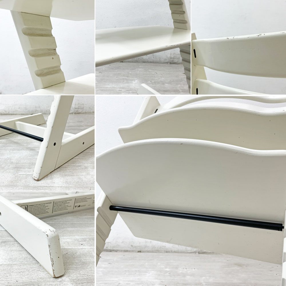 ストッケ STOKKE トリップトラップ TRIPP TRAPP ベビーチェア キッズチェア S/N4～ ホワイト ノルウェー 北欧家具 ●