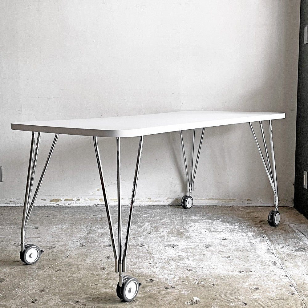 カルテル Kartell マックステーブル MAX TABLE ホワイト ミーティングテーブル キャスター付 フェルーチョ・ラヴィアーニ Ferruccio Laviani イタリア ■