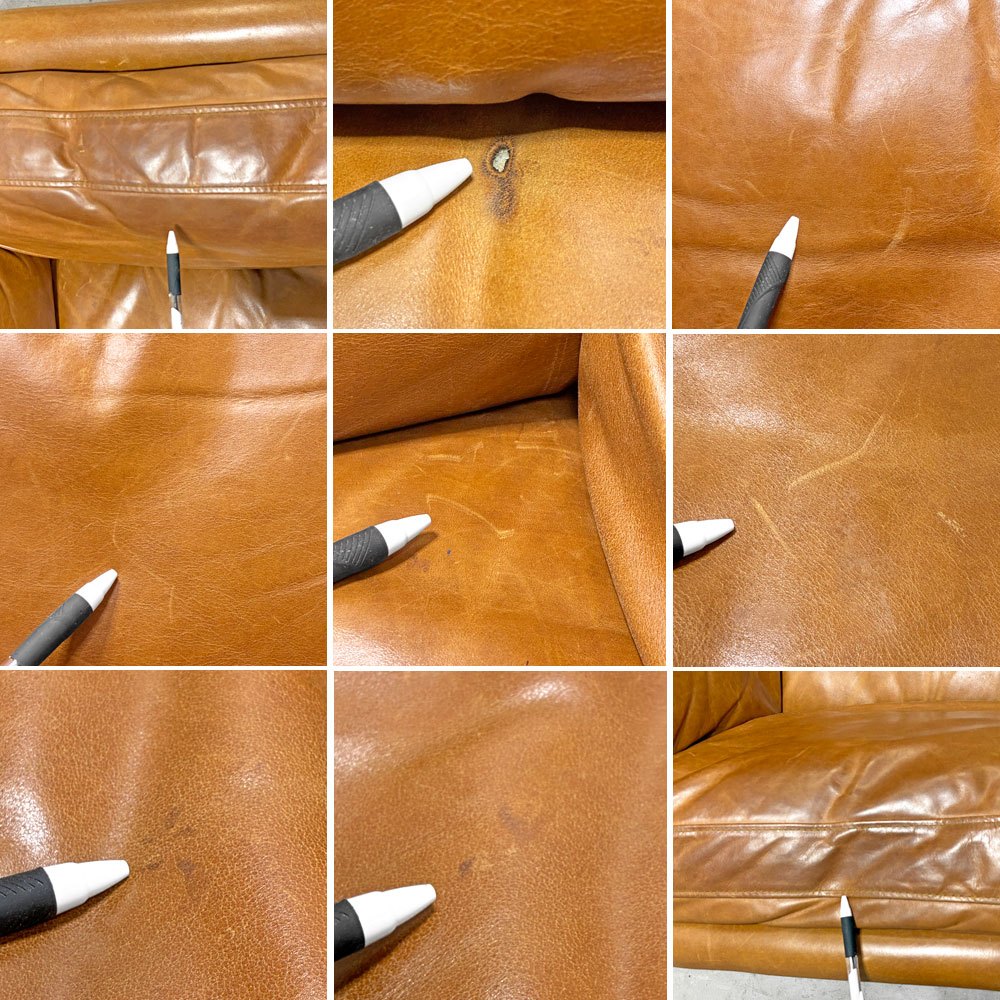 ハロ HALO レッジオ REGGIO 2P SOFA 2人掛けソファ レザー 牛本革 オールドサドルナッツカラー 英国家具 廃番 参考定価￥237,000-●