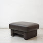 浜本工芸 No.2000 スツール オットマン ダークブラウン 本革張り Sバネ W62cm 国産家具 ●
