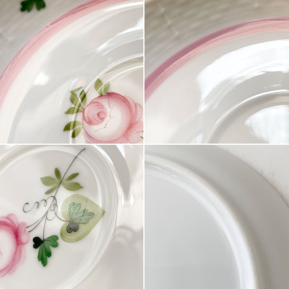 ヘレンド HEREND ウィーンの薔薇 ティーカップ＆ソーサー C/S ピンク 陶器 ハンガリー 定価￥38,500- A ◎