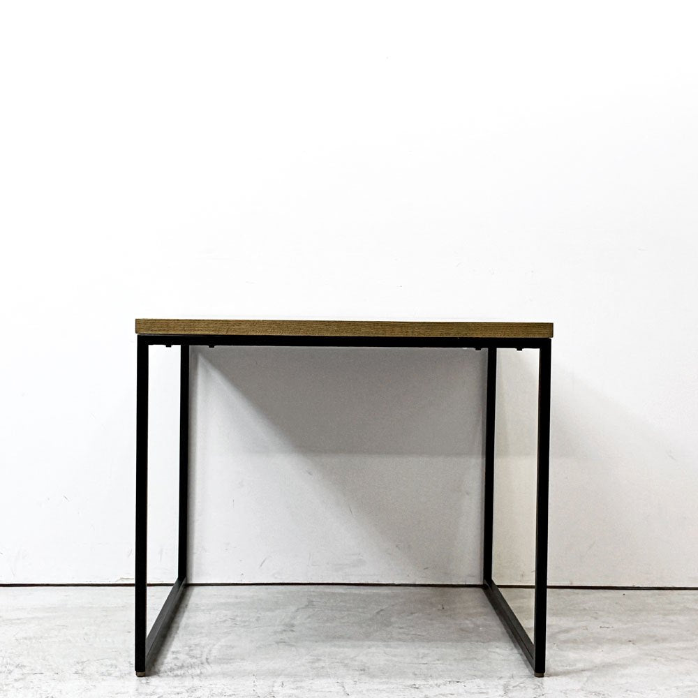 リセノ Re:CENO ワイリー WIRY ダイニングテーブル スクエア オーク材 アイアンレッグ W80cm ●