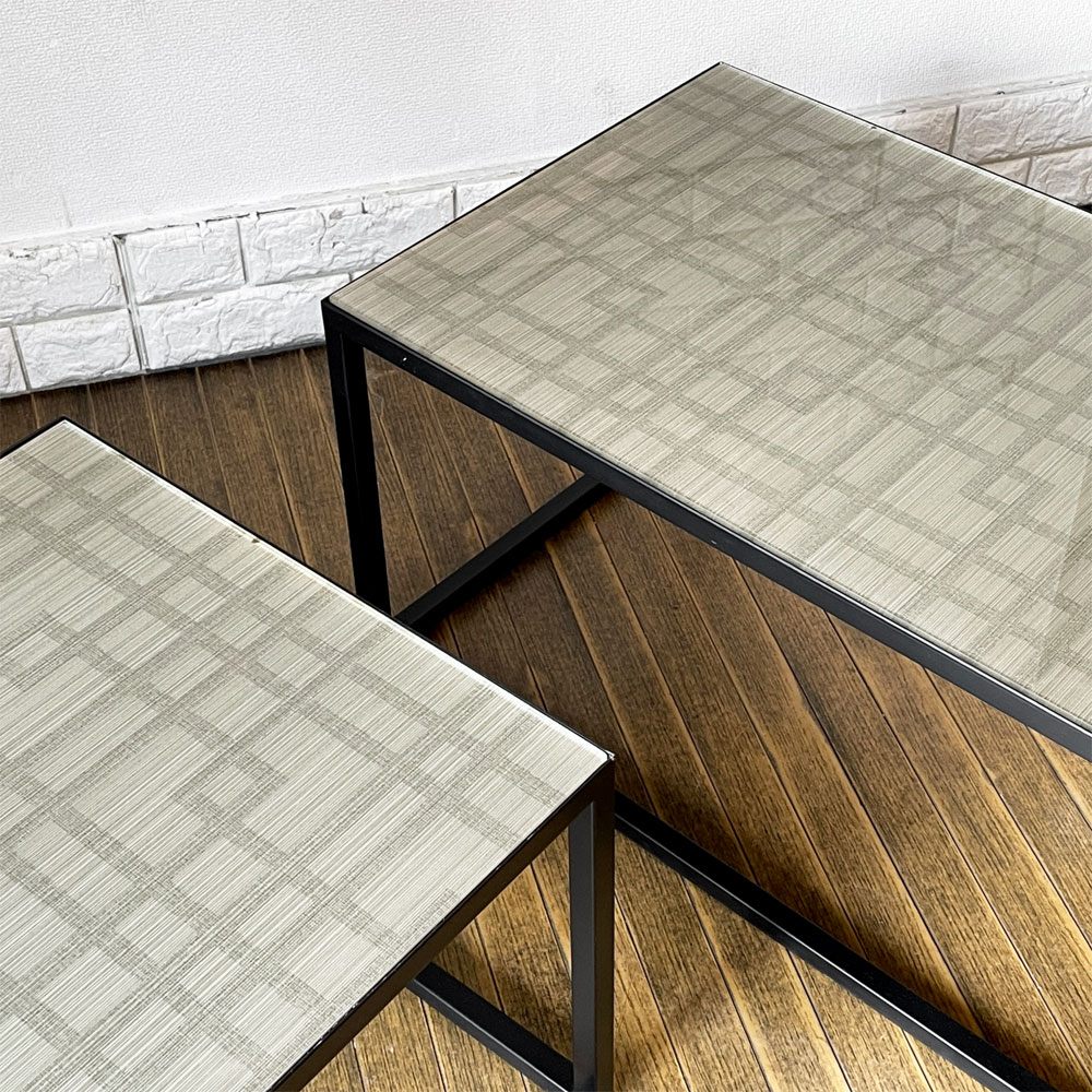 カーサ ブク CASA BUKU 横堀建築設計事務所 コーヒーテーブル W44cm ガラス天板 スチールレッグ モダンデザイン