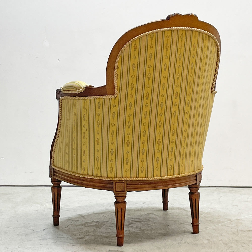 クラシカルデザイン Classical Design  1人掛けソファ ファブリック フルーディング彫り ヨーロピアンクラシカルデザイン A ●