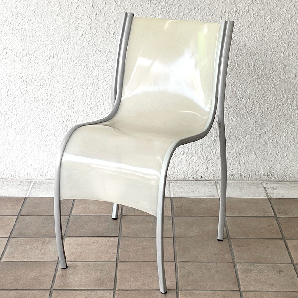カルテル Kartell FPE chair スタッキングチェア ダイニングチェア アルミ ポリプロピレン ホワイト ロンアラッド イタリアモダン 廃番 ◇