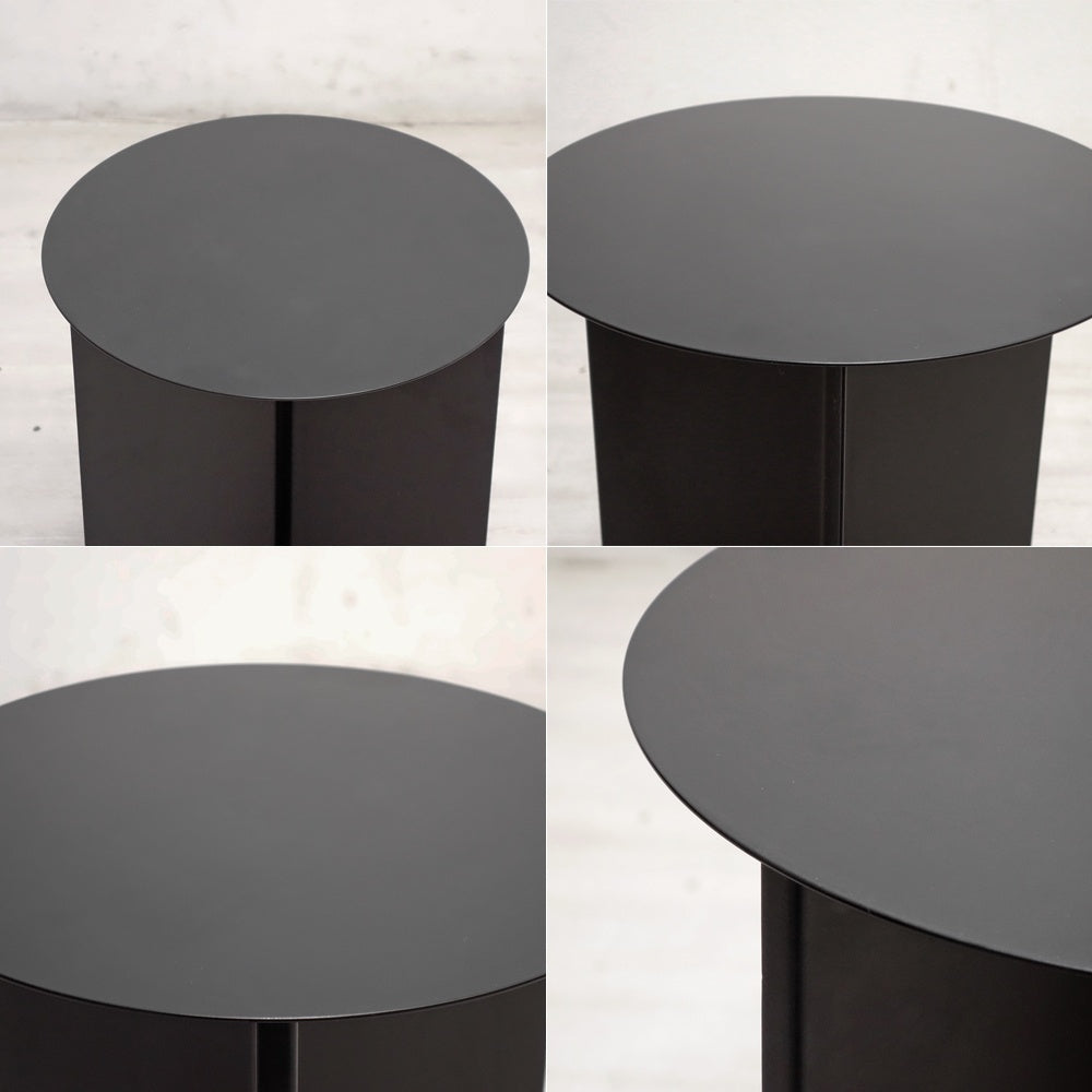 ヘイ HAY スリットテーブル ハイ SLIT TABLE HIGH Φ35cm H47cm サイドテーブル スチール ブラック 粉体塗装 ミニマル モダン デンマーク 北欧 ●