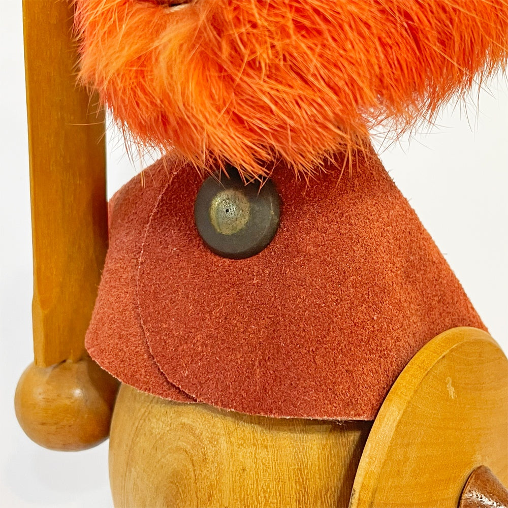 デンマークビンテージ Danish vintage wooden viking ノギンス バイキング 木製フィギュア オブジェ 24cm 北欧雑貨 ★