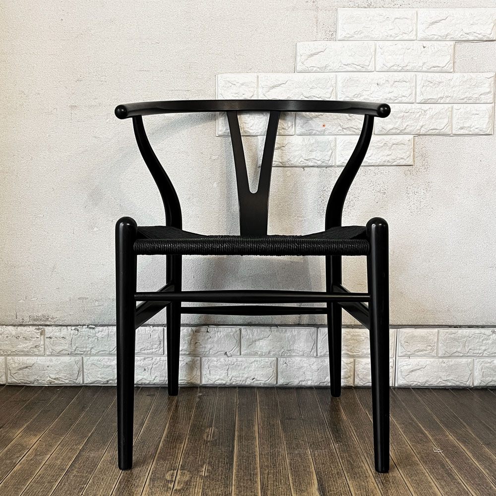 カールハンセン＆サン Carl Hansen & Son CH24 Yチェア ブラックラッカー×ブラックペーパーコード ビーチ材 ハンス・J・ウェグナー デンマーク 北欧家具 ◎