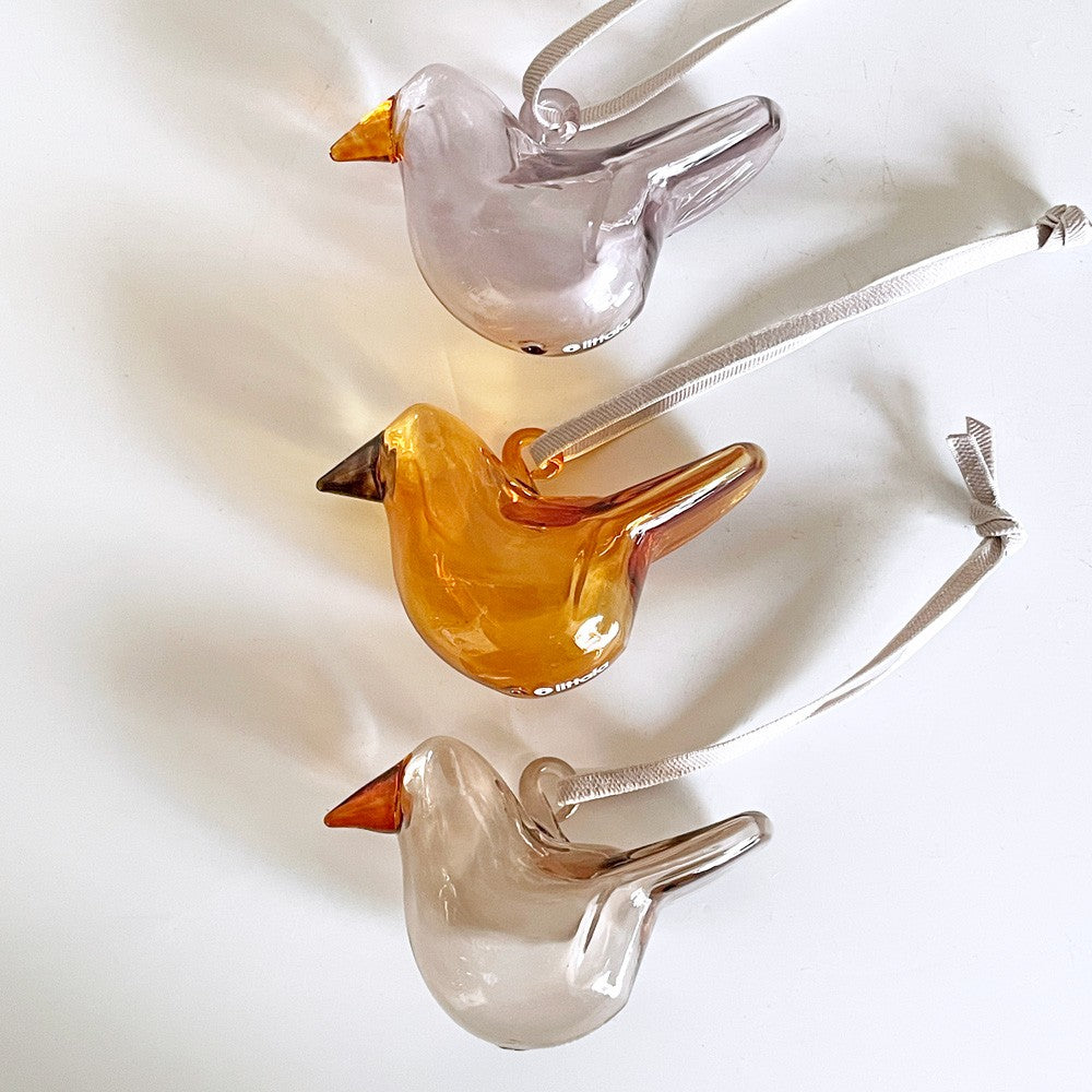 イッタラ iittala ミニ ガラスバード オーナメント Mini Glass Bird Ornaments 3set ミックスカラー 箱付き 北欧雑貨 ■