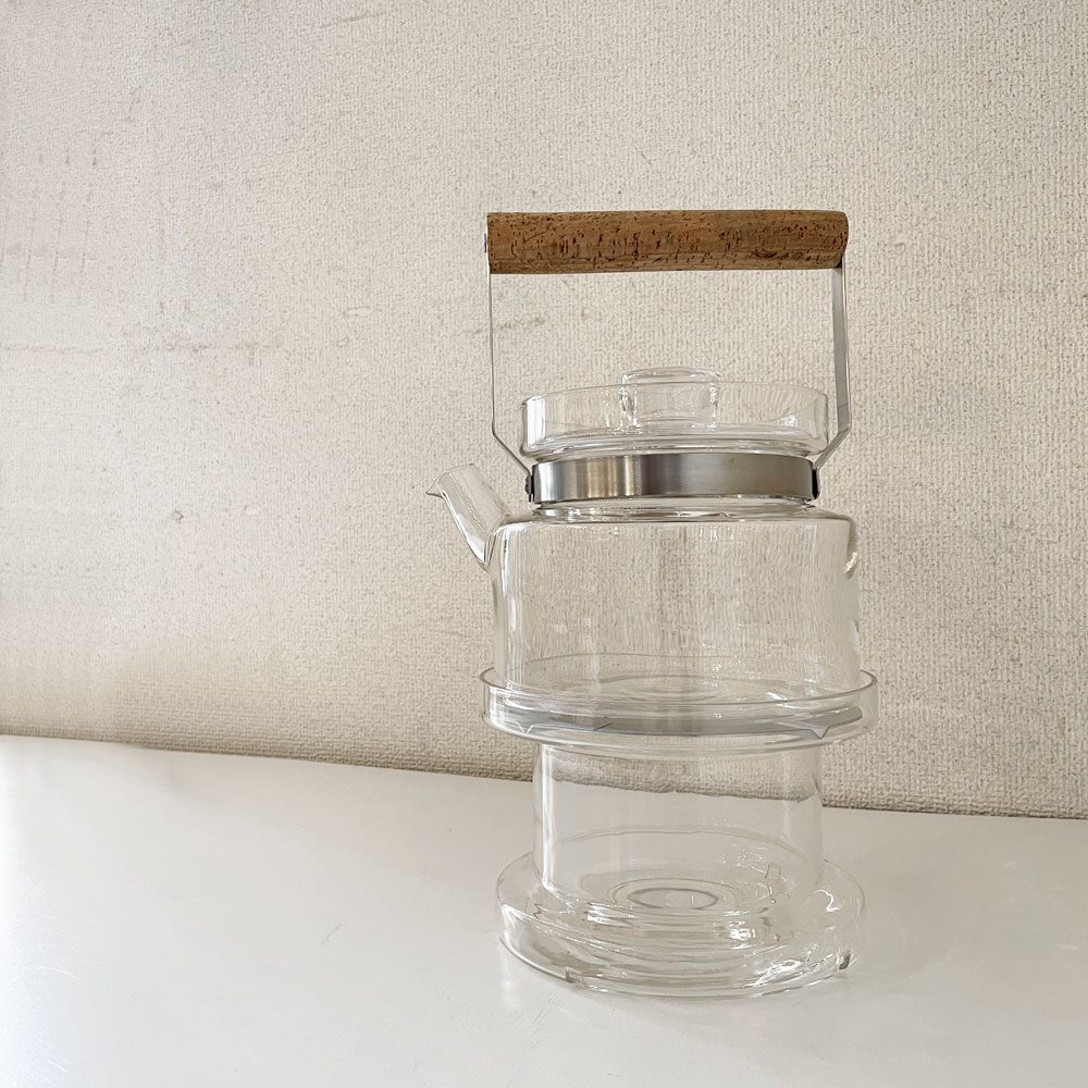 ボダノバ Boda Nova シグネ・ペーション・メリン Signe Persson-Melin ガラスティーポット＆ウォーマー Lサイズ コルクハンドル スウェーデン 北欧雑貨 ◎