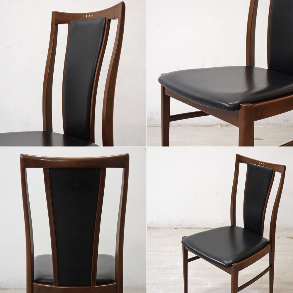 イタリアモダンデザイン italian modern design ビンテージ マホガニー材 ダイニングチェア ハイバックチェア ●