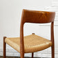 JLモラー J.L.Moller Model No.77 ダイニングチェア チーク材 ペーパーコード ニールス・O・モラー デンマークビンテージ 北欧家具 ◎