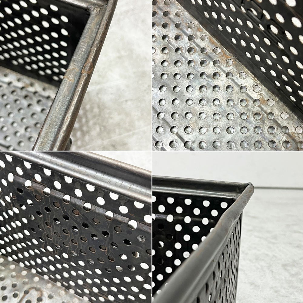 SCHAFER スタッキング ストレージボックス パンチングメタル インダストリアル ドイツビンテージ F ●