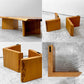 クラフト家具 Craft Furniture 欅無垢材 一枚板 ローテーブル 座卓 耳付き 天然木 ナチュラル W168.5cm  ●
