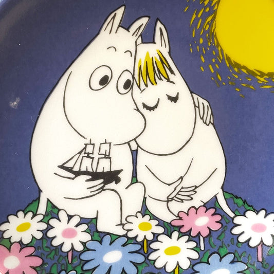 アラビア ARABIA ムーミン MOOMIN 月光 Moonshine ウォールプレート 飾り皿 1991-2005年 フィンランド 北欧食器 旧ロゴ 廃番 ◎