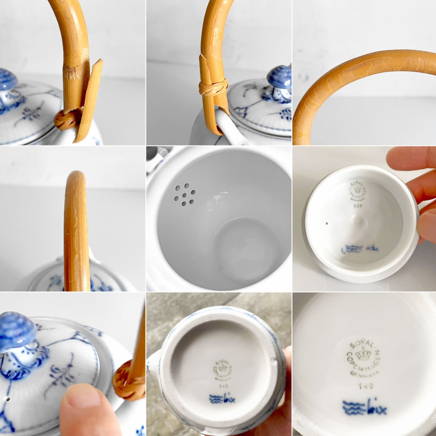 ロイヤルコペンハーゲン ROYAL COPENHAGEN ブルーフルーテッド Blue Fluted ジャパニーズ Japanese ティーポット 急須 デンマーク製 北欧 廃番■