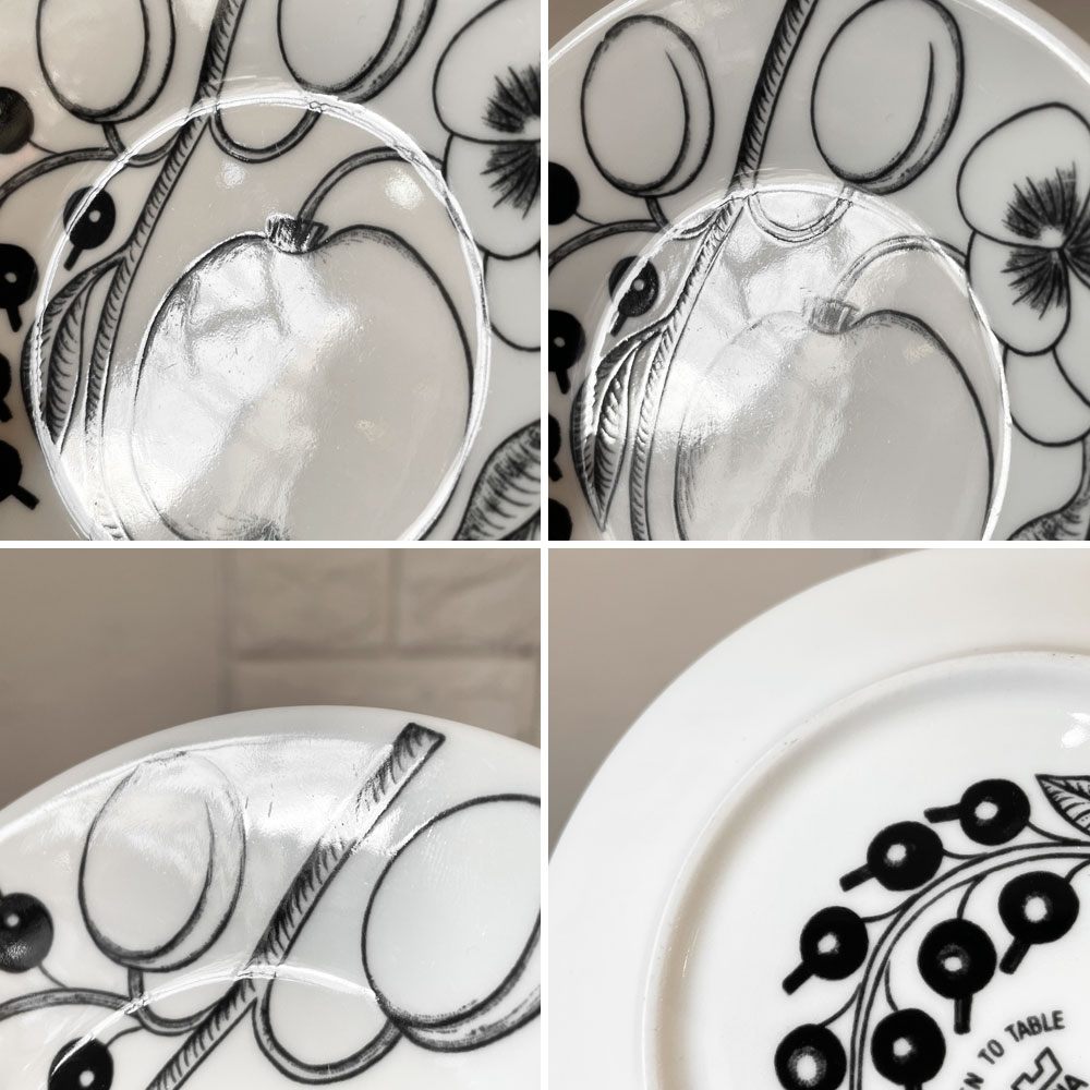 アラビア ARABIA パラティッシ PARATIISI プレート ブラック 14cm 旧ロゴ 2枚セット 北欧食器 ◎