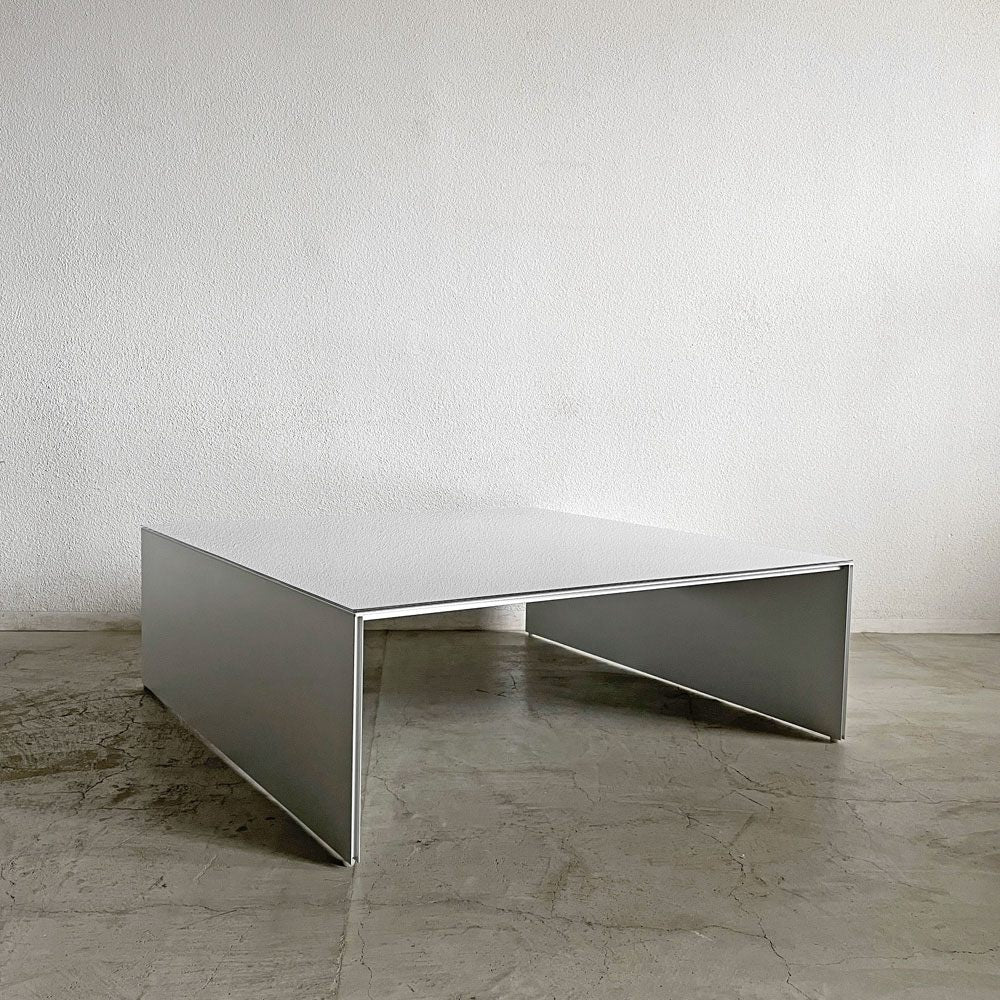 カッシーナイクスシー Cassina ixc. エアーフレーム AIR FRAME 3002 センターテーブル スクエア W120.5cm ガラス天板付 デヴィッド・チッパーフィールド インターデコール 〓