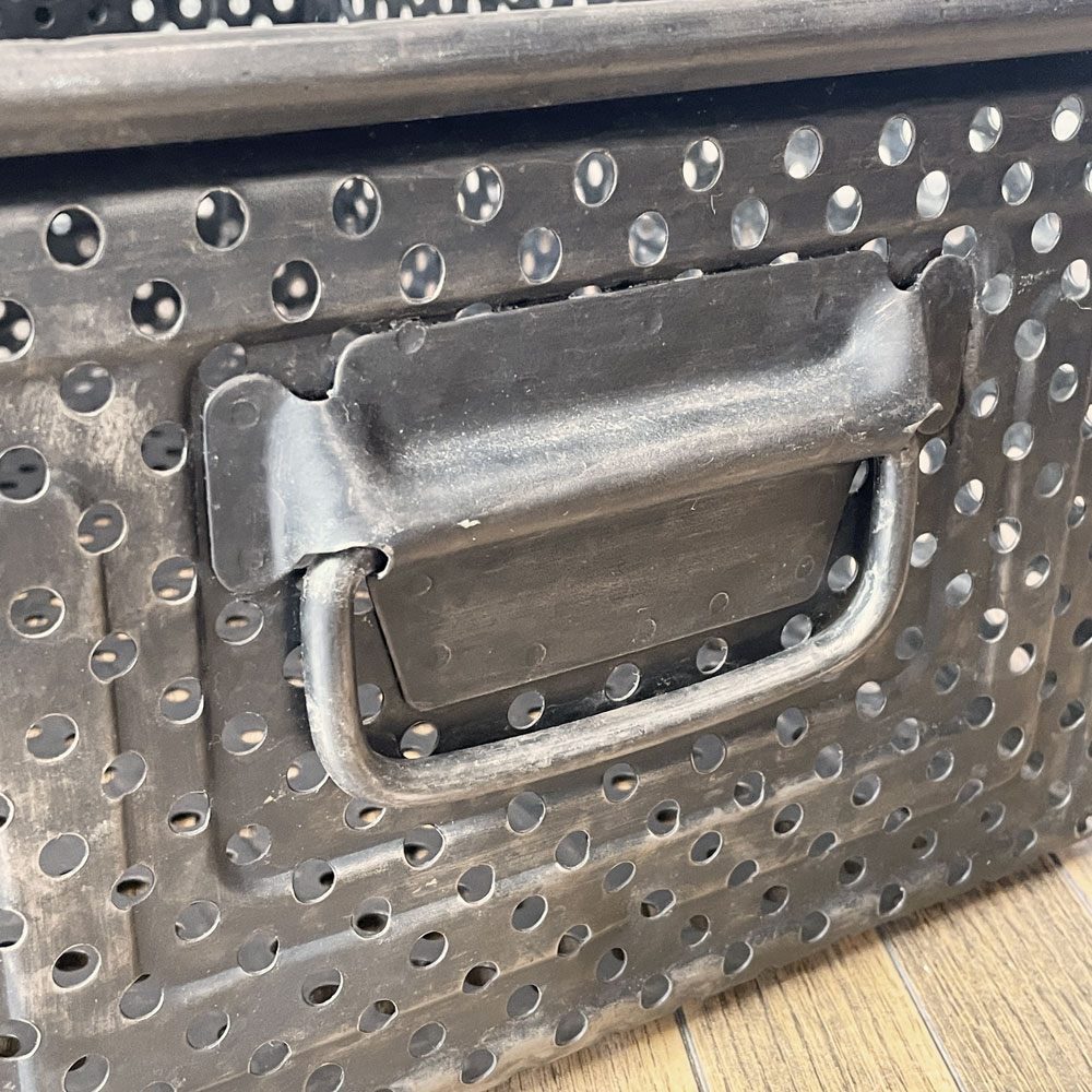 SCHAFER スタッキング ストレージボックス パンチングメタル インダストリアル ドイツビンテージ B ◎
