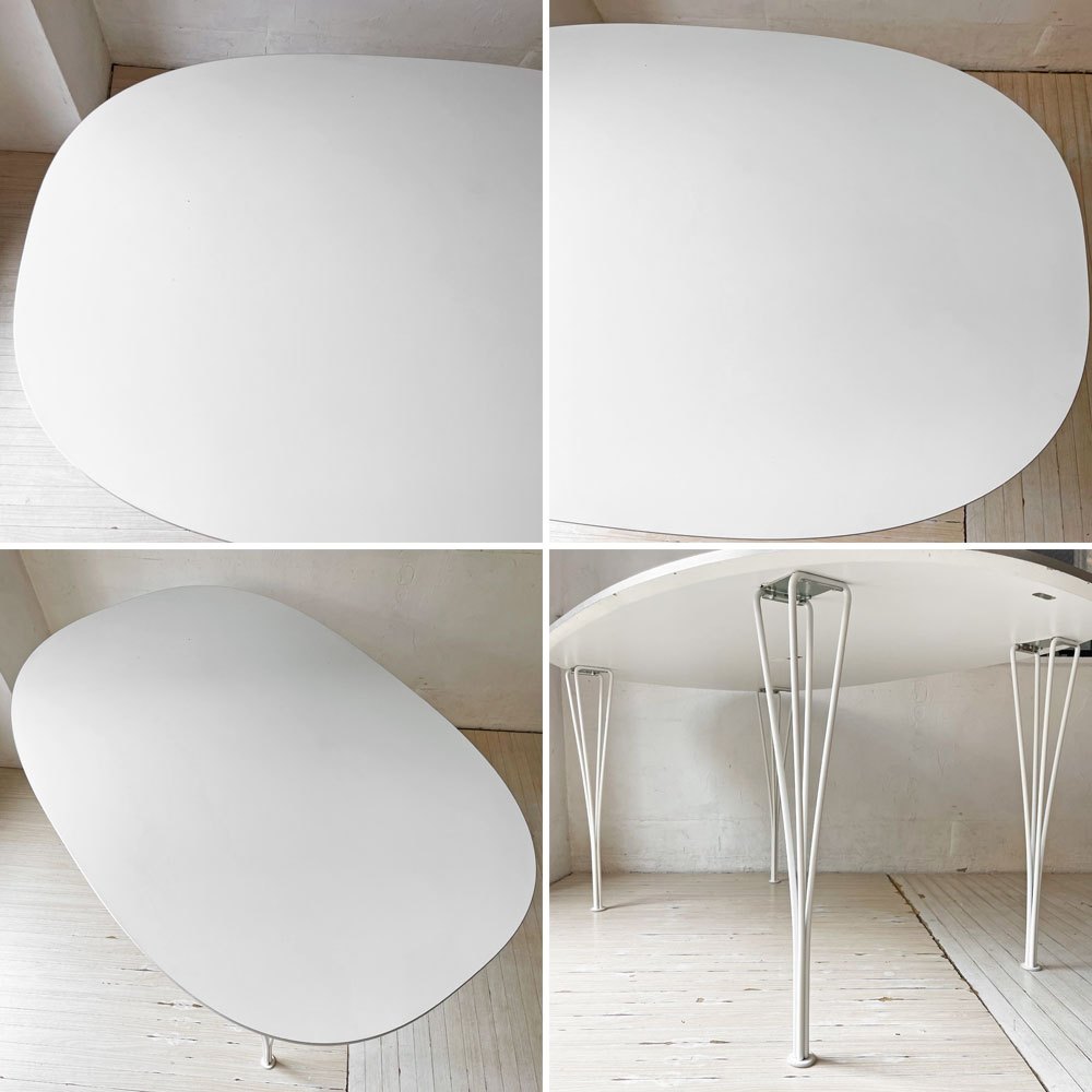 フリッツハンセン Fritz Hansen Bテーブル スーパー楕円テーブル ダイニングテーブル ピート・ハイン ブルーノ・マットソン アルネ・ヤコブセン デンマーク 北欧家具 参考定価￥382,800- ★