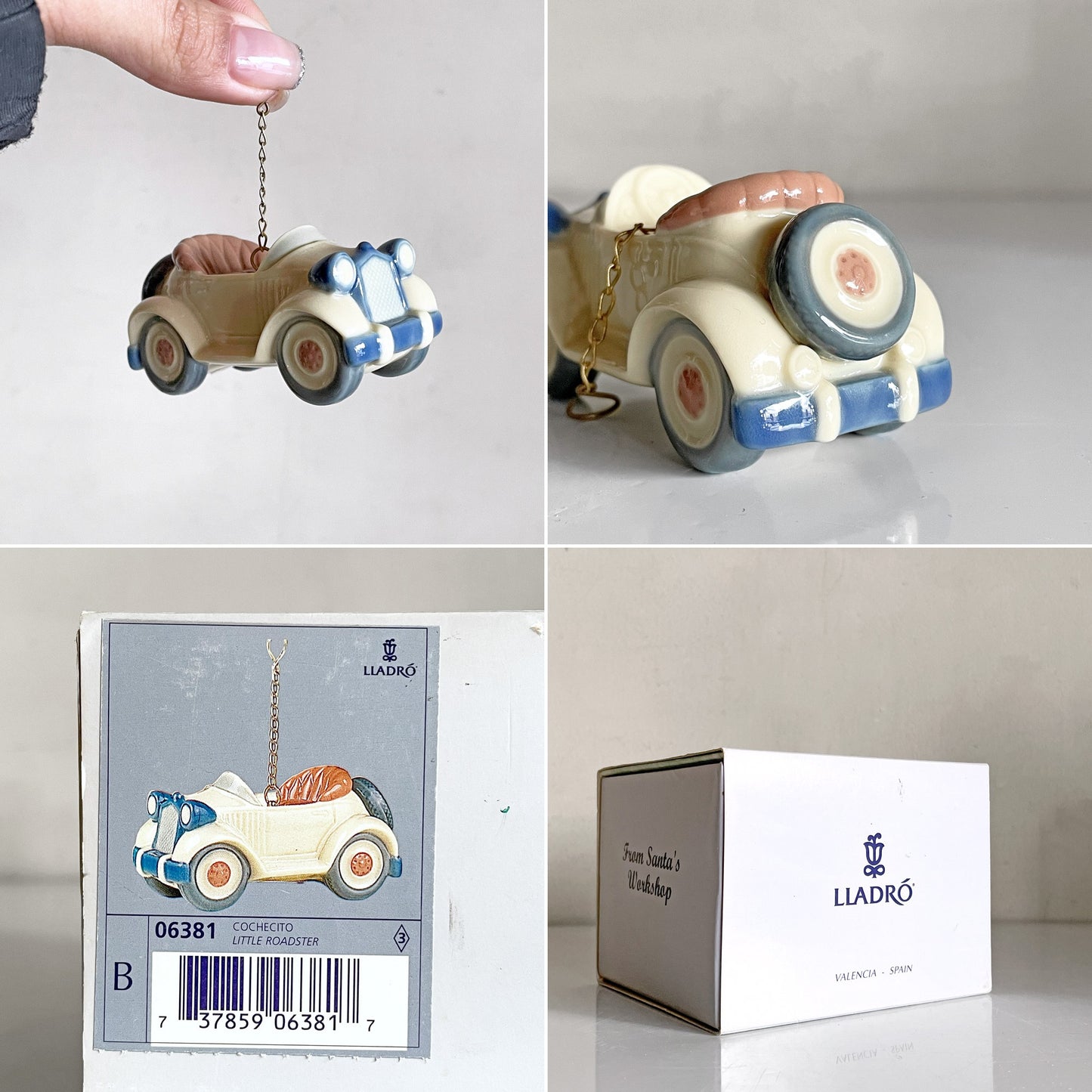リヤドロ LLADRO リトル・ロードスター Little Roadstar クリスマスオーナメント 箱付 陶器 ビンテージ スペイン ■