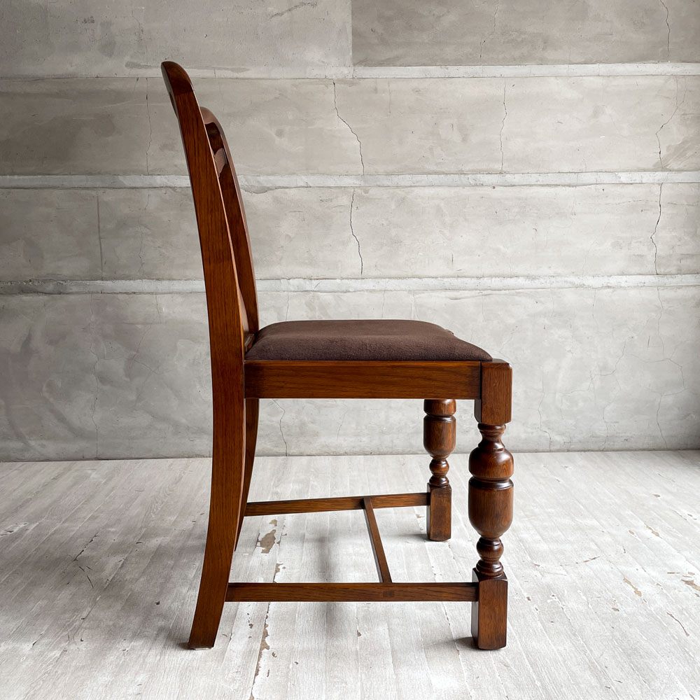オークファニチャー Oak Furniture アンティークリプロダクションシリーズ AntiqueReproduction ダイニングチェア バルボスレッグ オーク無垢材 B ♪