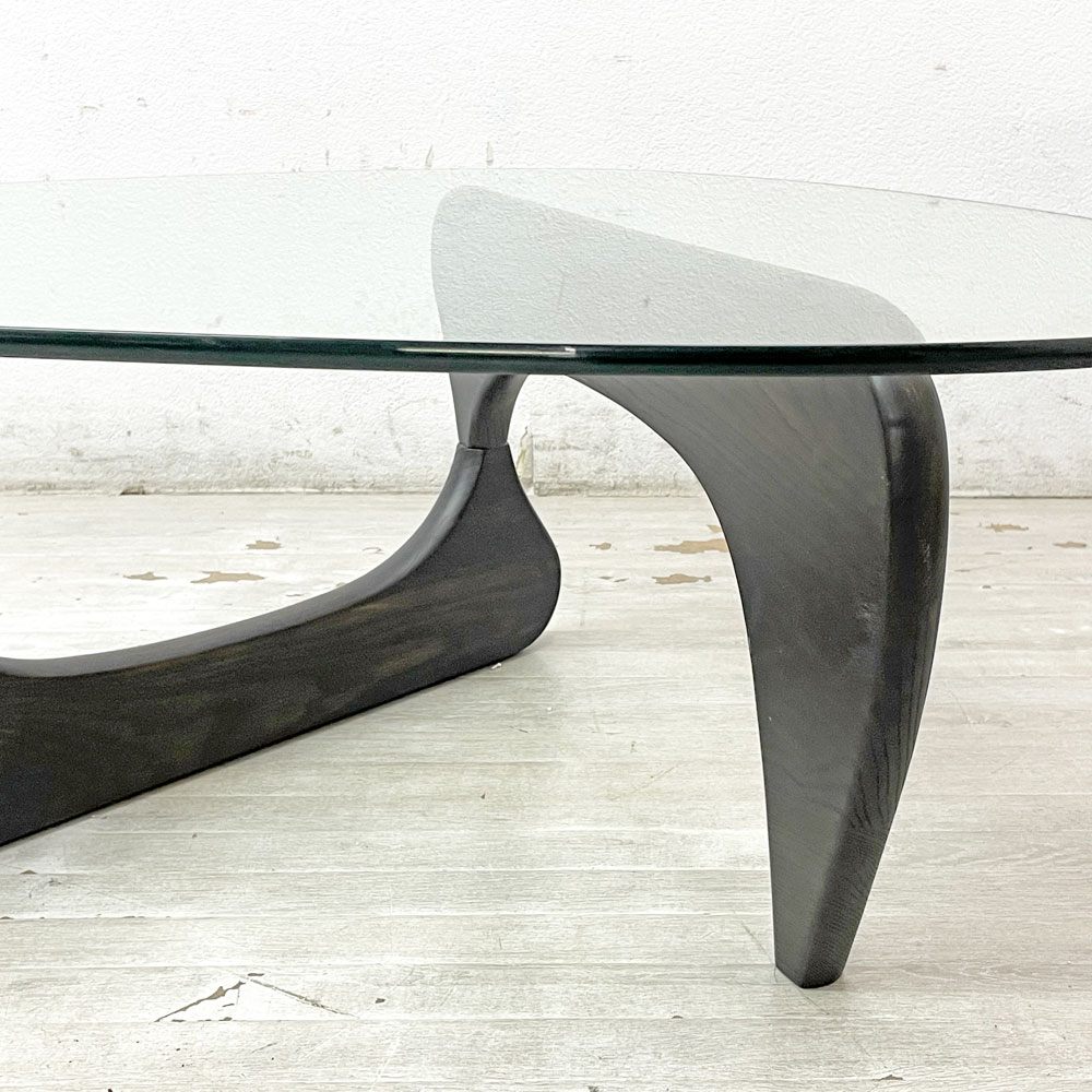 イサムノグチ Isamu Noguchi コーヒーテーブル Coffee Table ガラス天板 厚13mm リプロダクト品 デザイナーズ家具 名作 ●