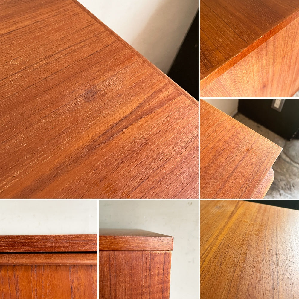 デンマーク ビンテージ Danish Vintage チーク材 チェスト 4ドロワー 抽斗4杯 W77×H66  北欧家具 北欧ビンテージ 鍵欠品 ■