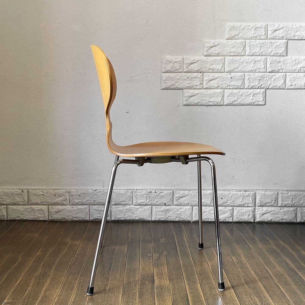 フリッツハンセン Fritz Hansen 3101 アリンコチェア アントチェア 4本脚 ナチュラルビーチ ラッカー仕上げ フェルトグライズ アルネ・ヤコブセン B ◎