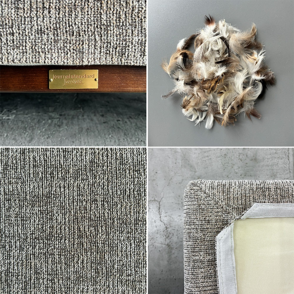 j.s.F ジャーナルスタンダードファニチャー journal standard Furniture ジェーエフケー JFK 2p ソファ W1700 + 別売 オットマン スツール 付き USビンテージスタイル ミッドセンチュリーモダンテイスト 二人掛け 合計参考価格235,400円の品 A 〓