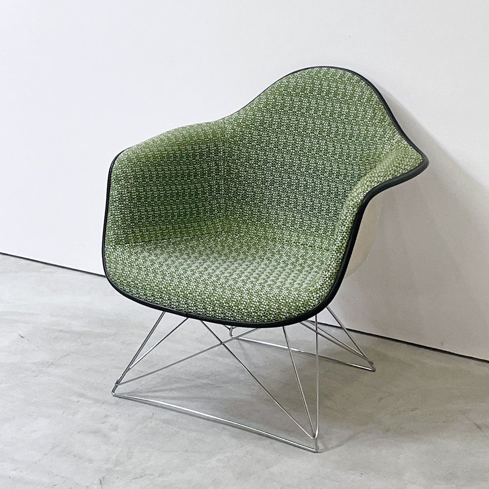 ハーマンミラー Herman Miller アームシェルチェア セカンド 2nd アプホルスター ファブリック グリーン系 キャッツクレイドル イームズ 新品張替済 C&R イームズ ミッドセンチュリー ●