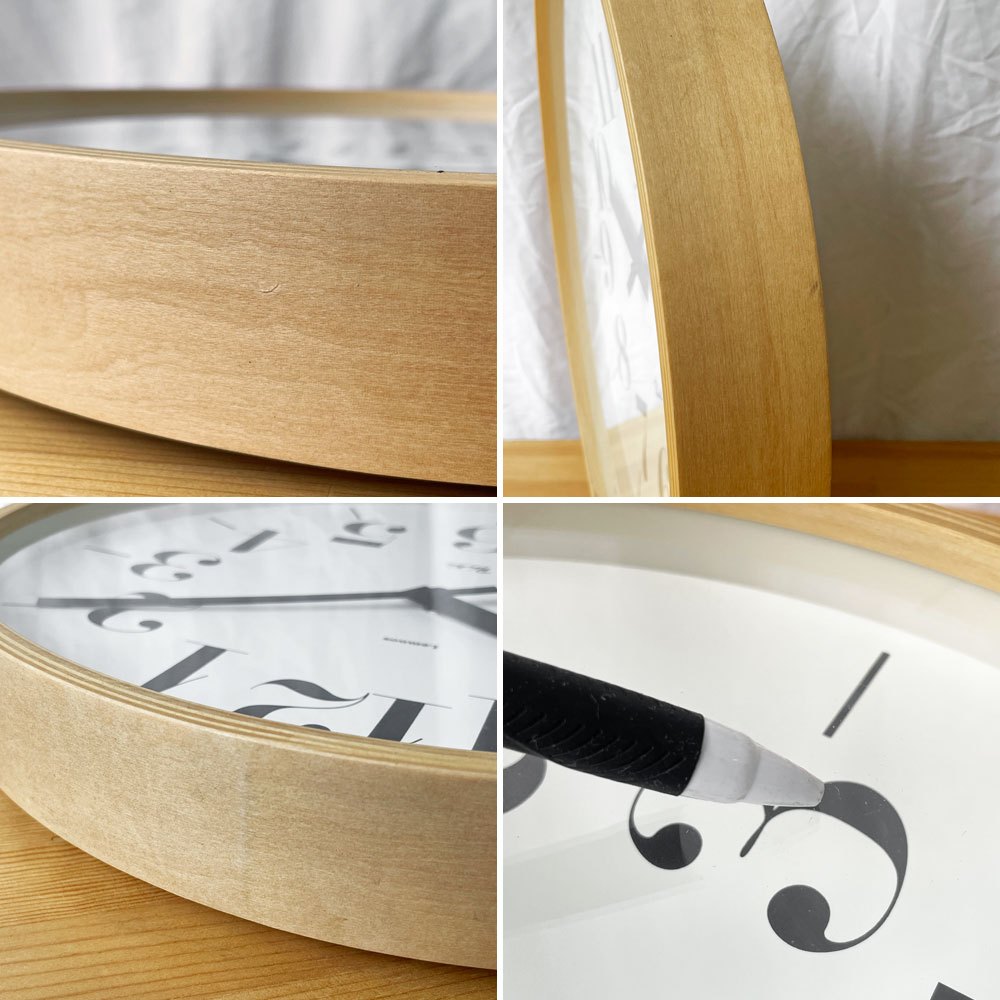 タカタレムノス Lemnos リキクロック Riki Clock Lサイズ 35.4㎝ 掛け時計 アナログ ウォールクロック 渡辺力 グッドデザイン賞 定価 \16,500- ◇