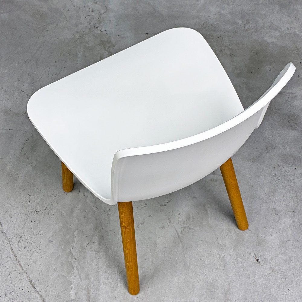 ヴィトラ vitra ハルウッド HAL WOOD サイドチェア ダイニングチェア ホワイト ナチュラルオーク ジャスパー・モリソン 定価￥83,600- ◎