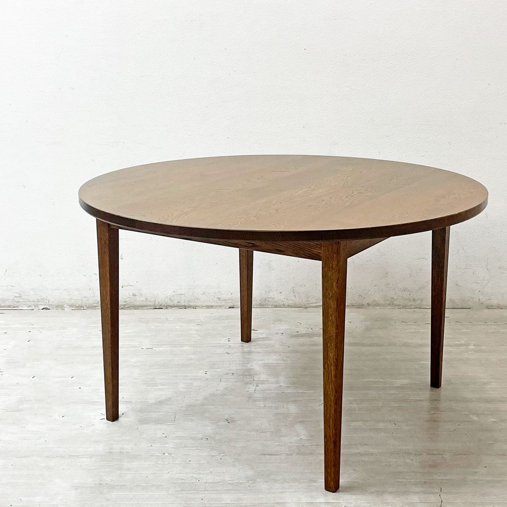 スタンダードトレード STANDARD TRADE Straight Leg Table DNT-03C Round ラウンド ダイニングテーブル ダークオーク 定価¥388,000- ●