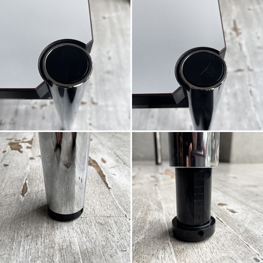 USMハラー USM Haller モジュラーファニチャー ハラーテーブル ワーキングデスク パールグレーラミネート(ホワイト) W150cm 高さ調整機能付き アジャスター オフィス家具 スイス ♪