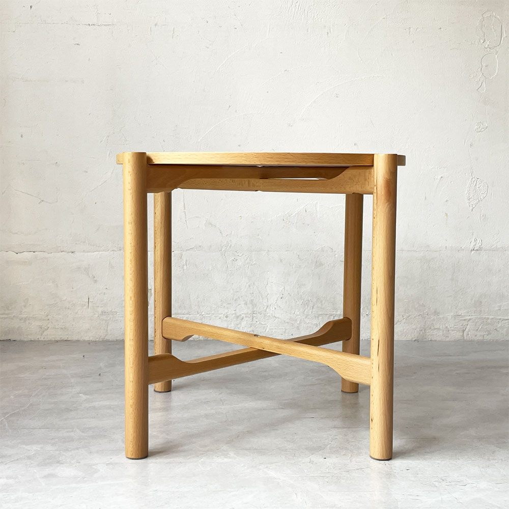 無印良品 MUJI ブナ材 サイドテーブル ラウンド ナチュラル シンプルデザイン H42cm 廃番 ★