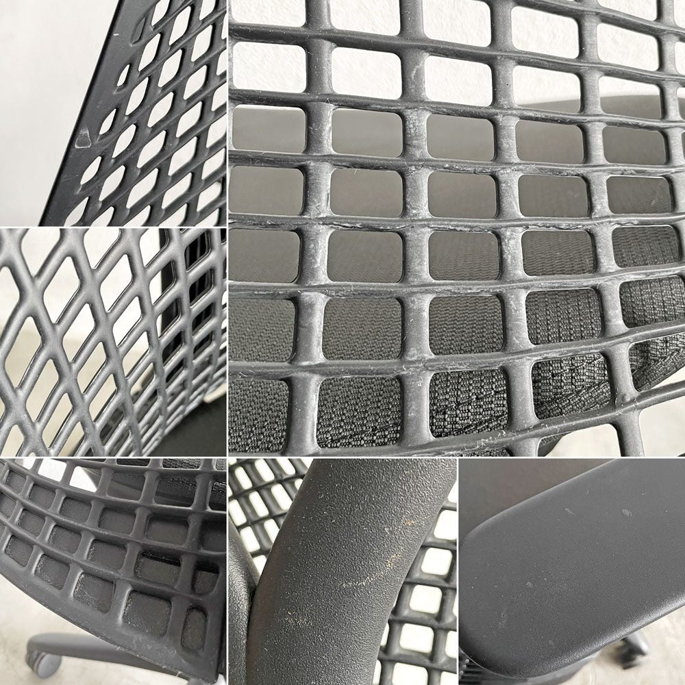 ハーマンミラー Herman Miller セイルチェア SAYL CHAIR デスクチェア オフィスチェア ブラック ミドルバック イヴ・ベアール 2016年製 旧モデル 〓