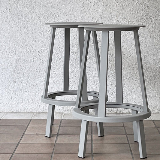 ヘイ HAY リボルバー バースツール ロー REVOLVER BAR STOOL LOW H65cm スカイグレー 回転式座面 レオン・ランズメイヤー デンマーク A ◇