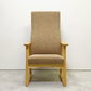 平田椅子製作所 HIRATA CHAIR ポーザハイ POSA Hi ラウンジチェア Lサイズ アッシュ無垢材 ファブリック ベージュ系  諸富家具 ●