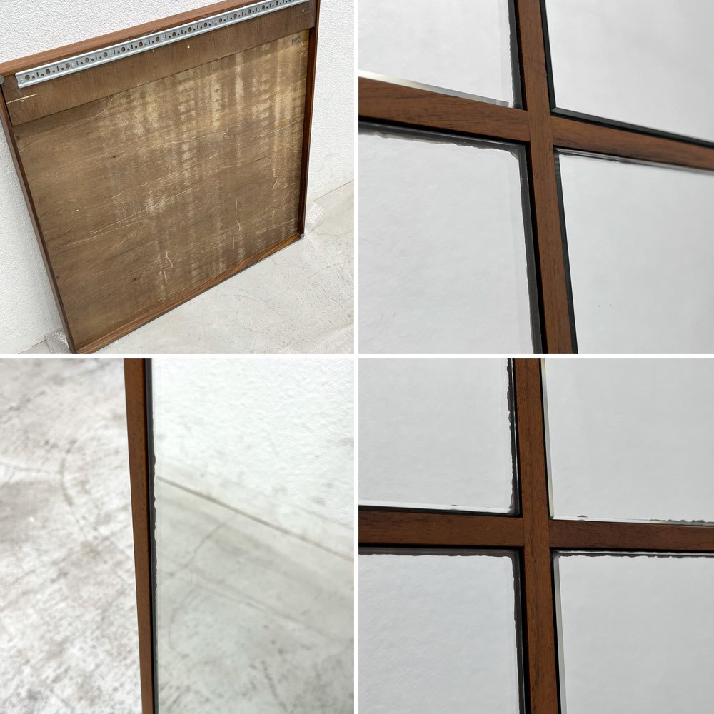 ポラダ porada フォーシーズンズ・クアドラート ミラー FOUR SEASONS QUADRATO MIRROR 100cm ウォールナット無垢材 〓