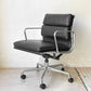 ハーマンミラー Herman Miller ソフトパッドグループ マネジメントチェア ローバック キャスター 5本脚 レザー ブラック イームズ ミッドセンチュリー 定価441,375円 ★
