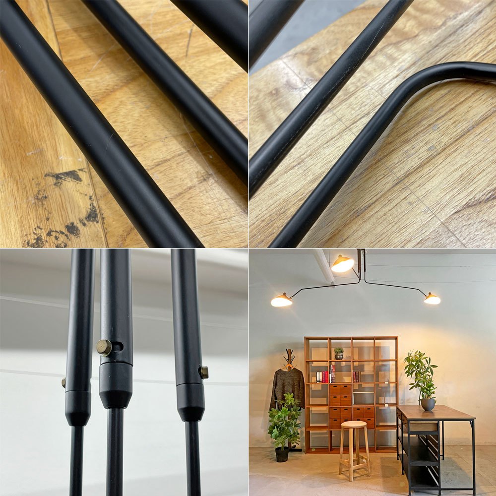 シュスポンション・トワ・ブラ・ピヴォタン SUSPENSION 3 BRAS PIVOTANTS シーリングランプ 3灯 セルジュ・ムーユ リプロダクト品 〓