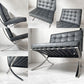 ミース・ファン・デル・ローエ バルセロナチェア Barcelona Chair リプロダクト品 ESQ 本革 1シーターソファ モダンデザイン ミッドセンチュリー ★