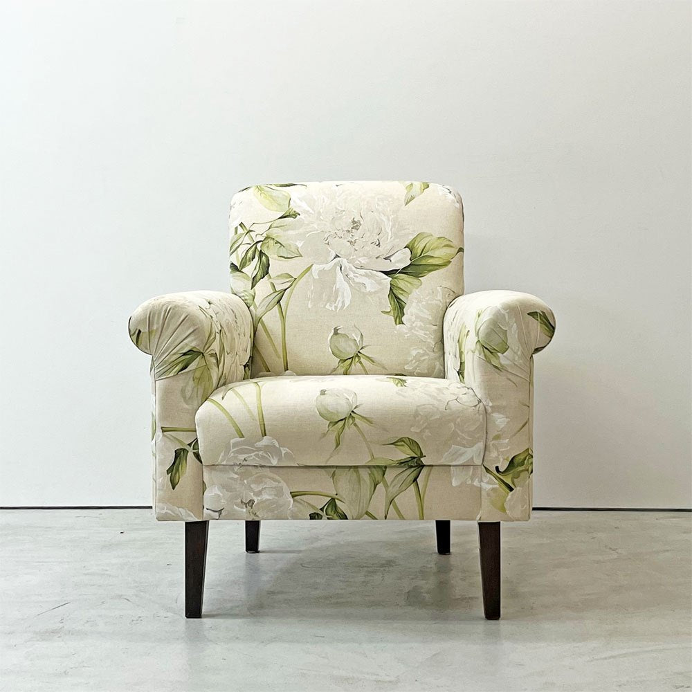 イデー IDEE ラインソファ LINE SOFA ラウンジソファ 1Pソファ 1人掛け ファブリック 花柄 クラシカルスタイル ●