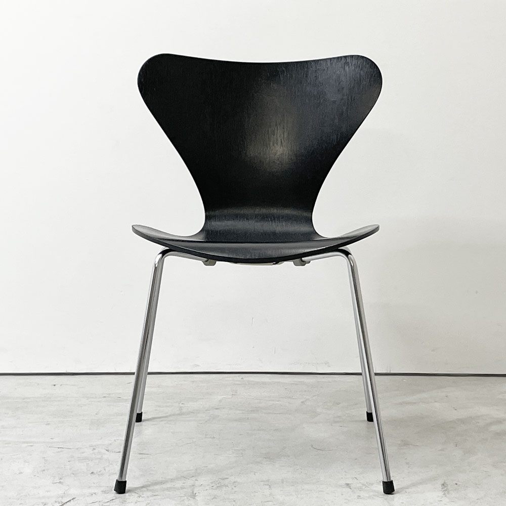 フリッツハンセン Fritz Hansen 3107 セブンチェア カラードアッシュ ブラック 80's ビンテージ vintage アルネ・ヤコブセン デンマーク ●