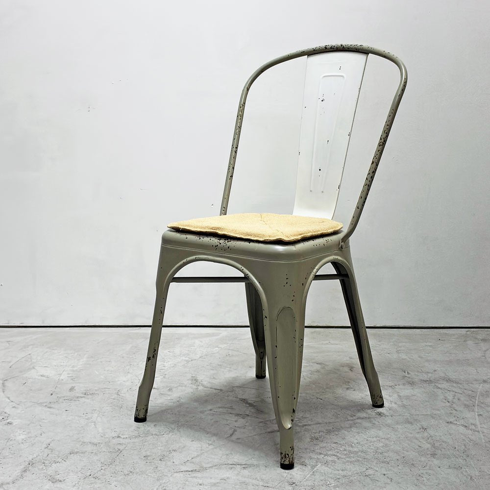 クラッシュゲート CRASHGATE ノットアンティークス Knot Antiques グレッグ2 GREG II ダイニングチェア スタッキング仕様 シートクッション付き ビンテージスタイル グレー ●