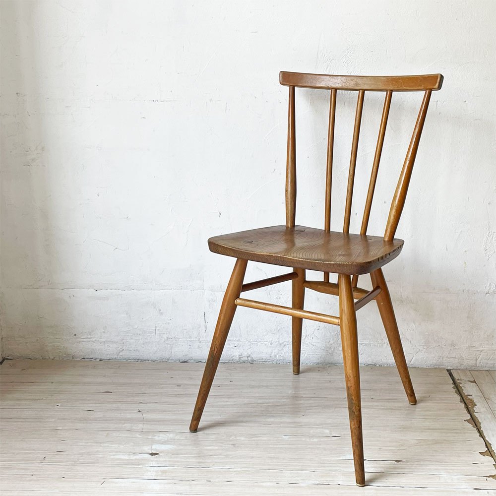 アーコール Ercol スティックバックチェア スピンドルチェア エルム材 UKビンテージ Vintage 英国家具 ★