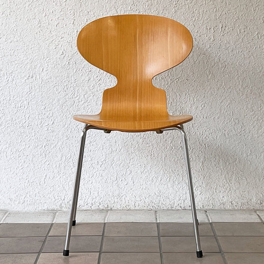フリッツハンセン Fritz Hansen アントチェア 4本脚 ナチュラルビーチ ラッカー アルネ・ヤコブセン 北欧家具 D ◇