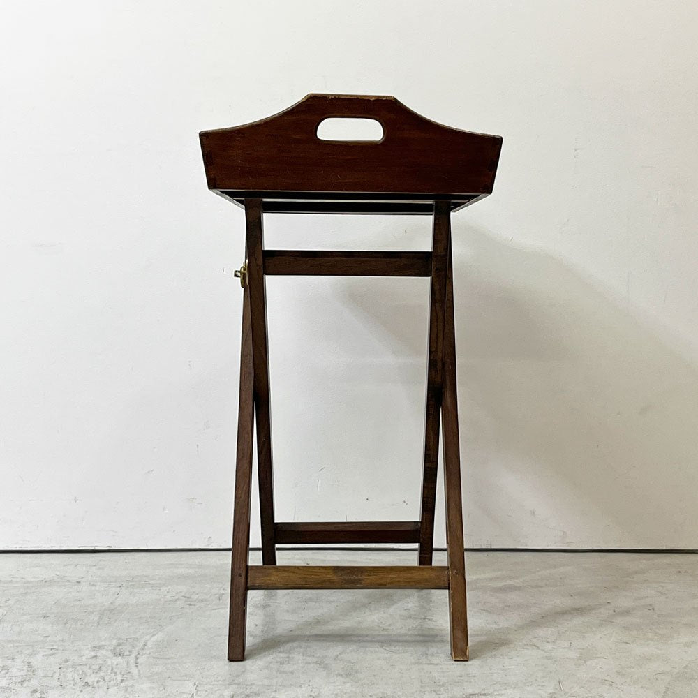 ヒッカドゥワ HIKKADUWA フォールディング トレイテーブル サイドテーブル アジアンチーク無垢材 × バンブー バリ家具 ●